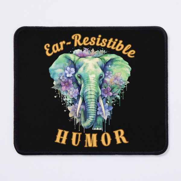 Item preview, Ear-Resistible Humor. watercolor elephant designed and sold by ElephantVibes.