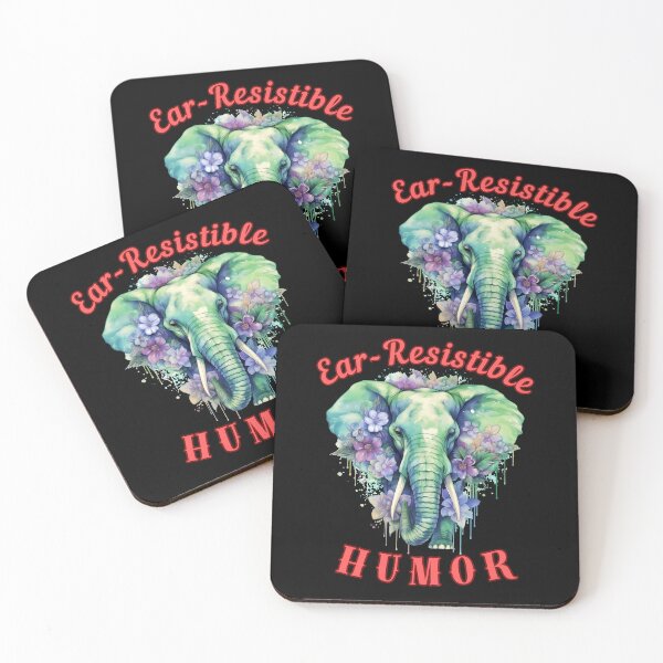 Item preview, Ear-Resistible Humor. happy elephant designed and sold by ElephantVibes.