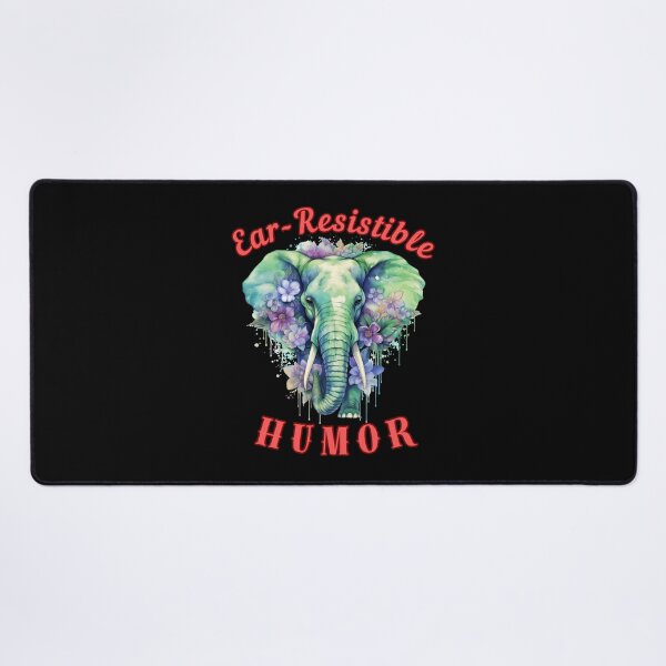 Item preview, Ear-Resistible Humor. happy elephant designed and sold by ElephantVibes.
