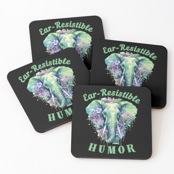 Item preview, Ear-Resistible Humor. Flower elephant designed and sold by ElephantVibes.