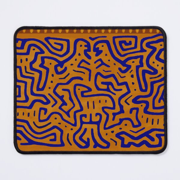 Item preview, Kuna Shaman Spirits - Orange Navy Rust designed and sold by Esprit-Mystique.