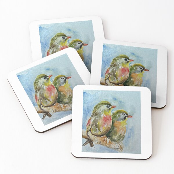 Item preview, Water colour painting of a pair of birds  designed and sold by AnjuPaintings.
