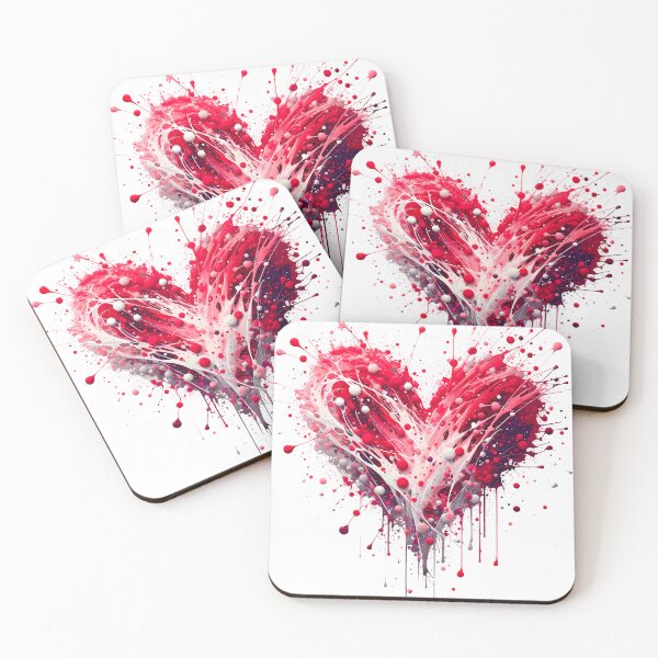 Item preview, Passionate Splatter - Abstract Heart Artwork designed and sold by Inlineshirts.