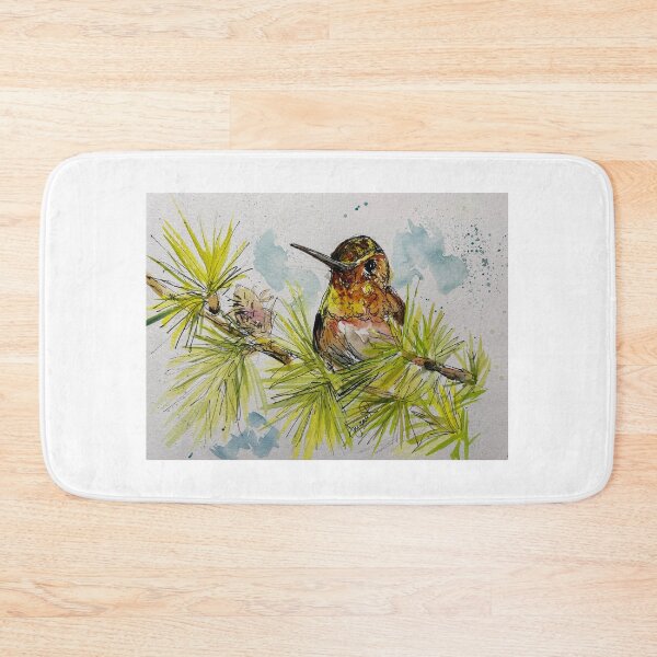 Item preview, Tiny Humming Bird in fir tree  designed and sold by AnjuPaintings.