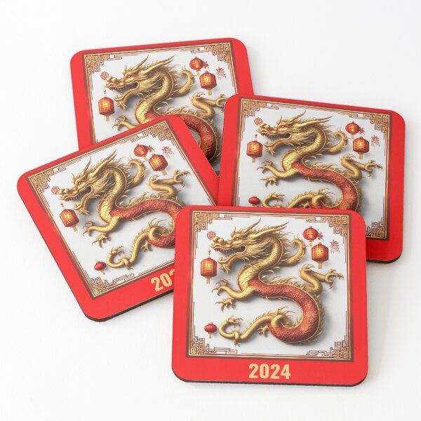 Item preview, Chinese New Year 2024 - Year of the Wood Dragon -Gong Xi Fa Cai designed and sold by Andykinoz.