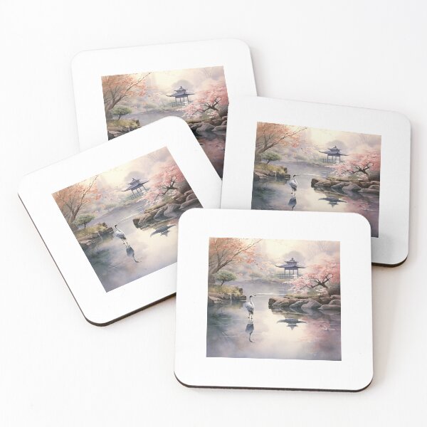 Item preview, Zen Garden Sakura Bloom Watercolor - Essence of Harmony designed and sold by Silver Medal.
