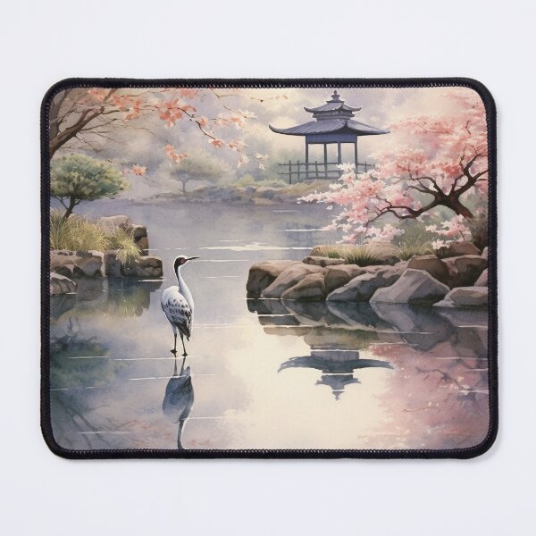 Item preview, Zen Garden Sakura Bloom Watercolor - Essence of Harmony designed and sold by Silver Medal.