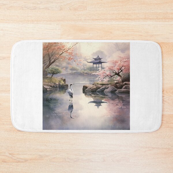 Item preview, Zen Garden Sakura Bloom Watercolor - Essence of Harmony designed and sold by Silver Medal.