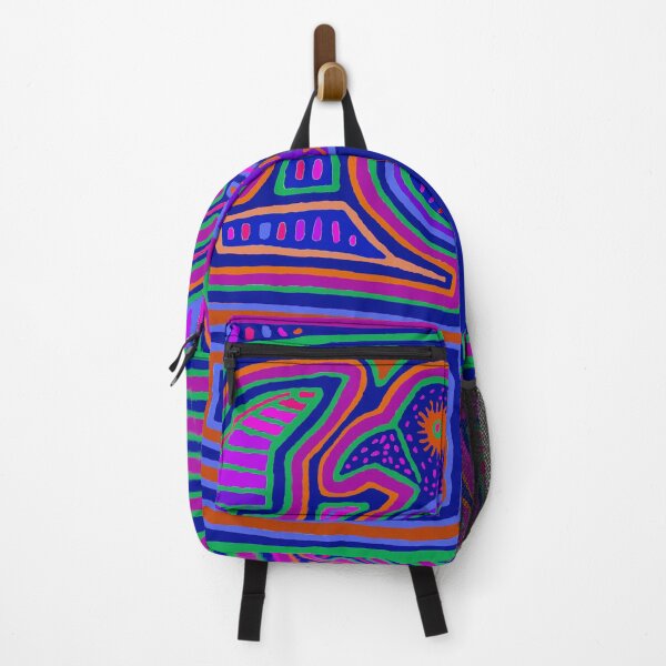 Item preview, Kuna Indian Mola Pajaro Maze - Red Violet Navy Pink designed and sold by ESPRIT MYSTIQUE.