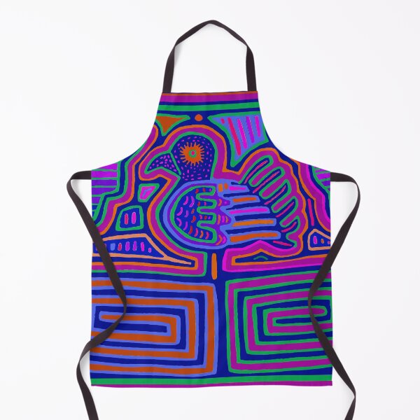 Item preview, Kuna Indian Mola Pajaro Maze - Red Violet Navy Pink designed and sold by Esprit-Mystique.