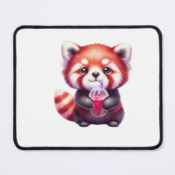 Item preview, Red Panda Drinking Boba Tea designed and sold by TheAnimalZ00.