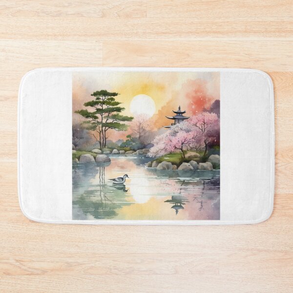Item preview, Zen Garden Serenity - Sakura and Watercolor Poetry in Bloom designed and sold by Silver Medal.