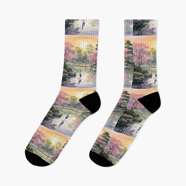 Item preview, Zen Garden Radiance - Dawn Amidst Sakura Watercolor designed and sold by Silver Medal.