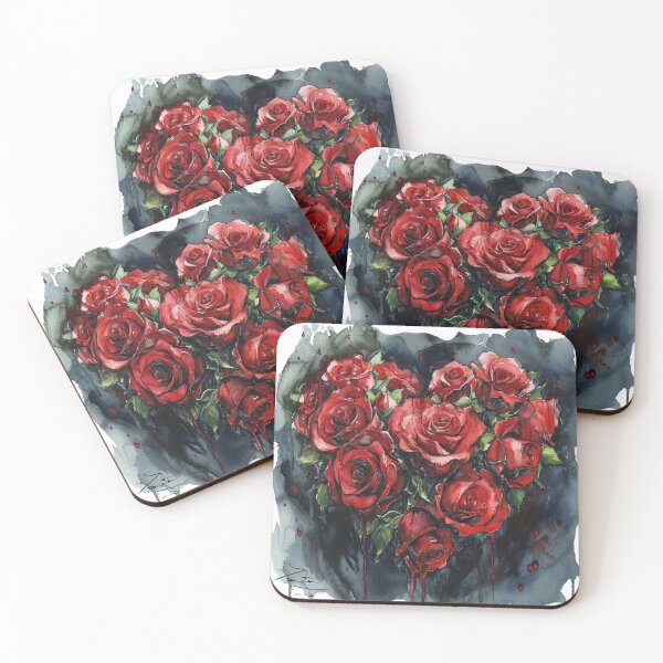 Item preview, Heart Made of Roses - Watercolor designed and sold by HausKatz.