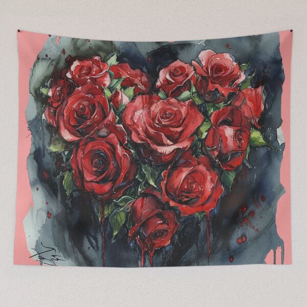 Item preview, Heart Made of Roses - Watercolor designed and sold by HausKatz.