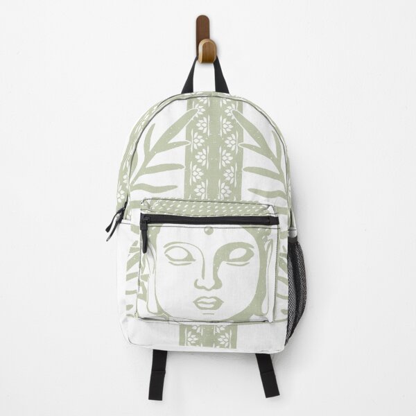 Item preview, Buddha Head Statue with Palm Fronds - Snow + Tea designed and sold by Irene Estelle.