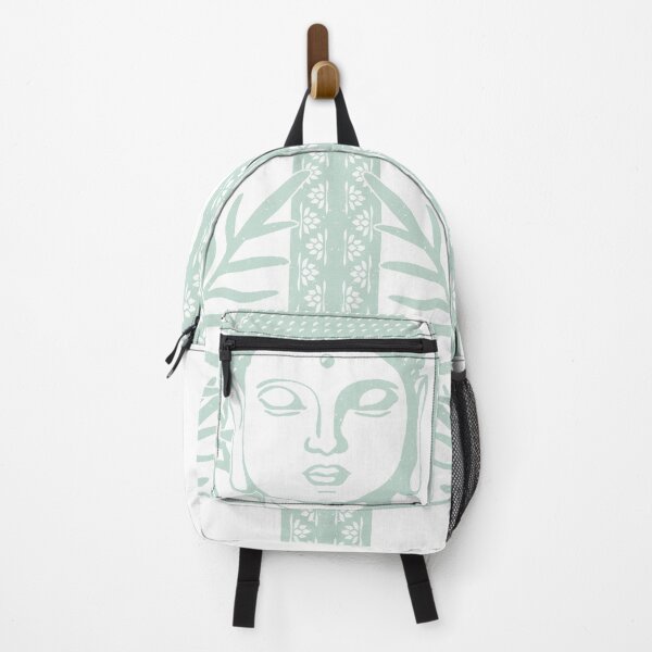 Item preview, Buddha Head Statue with Palm Fronds - Snow + Mint designed and sold by Irene Estelle.