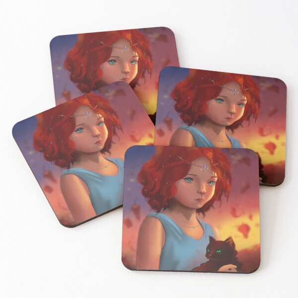 Item preview, Red-headed Girl with Cat designed and sold by dgd artistry.