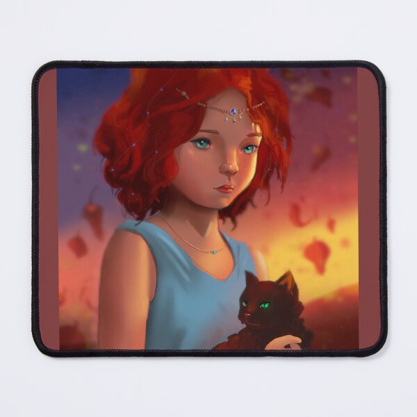 Item preview, Red-headed Girl with Cat designed and sold by dgd artistry.
