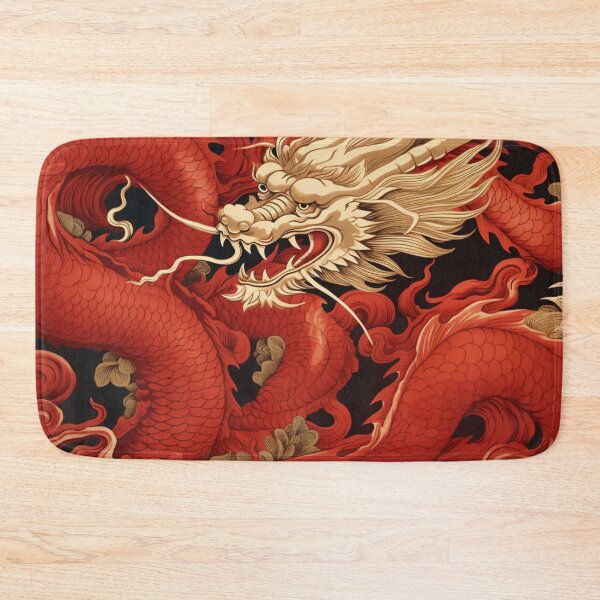 Item preview, Dynasty Decadence: 70s-Inspired Asian Dragon Luxe Wallpaper designed and sold by Bokabo.