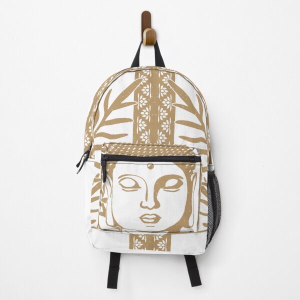 Item preview, Buddha Head Statue with Palm Fronds - Snow + Fawn designed and sold by Irene Estelle.
