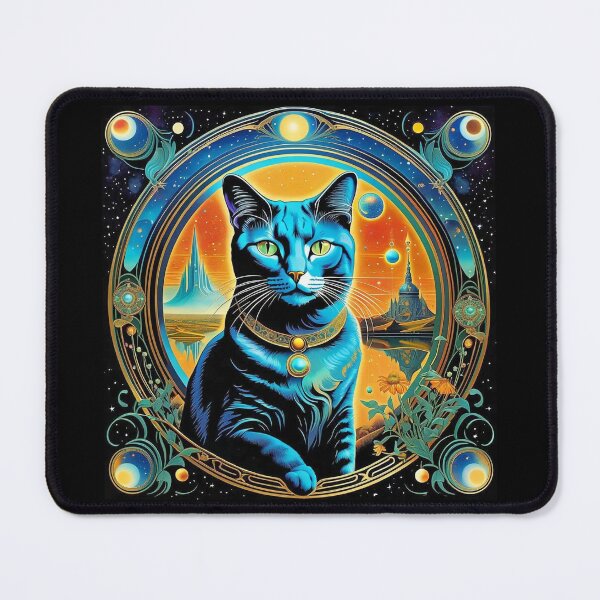 Item preview, Spacecat with Daisies designed and sold by ephemerandom.