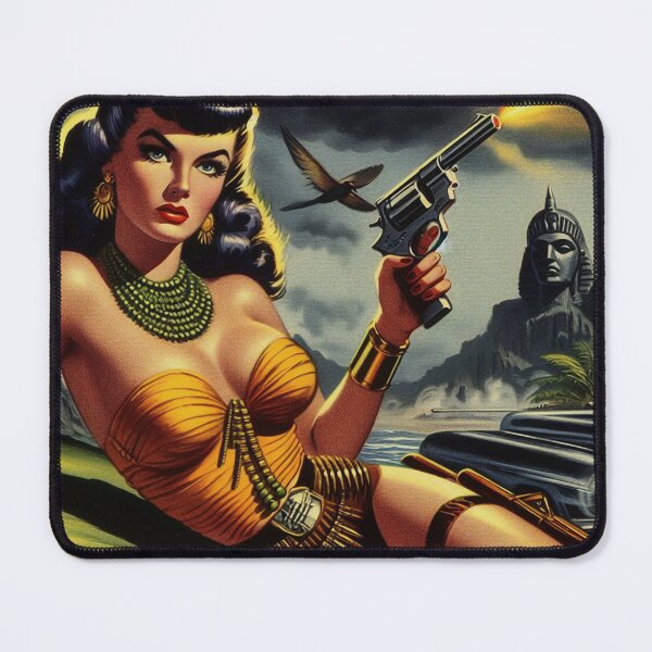 Item preview, Vintage Action Pulp Girl designed and sold by PulpVintage.