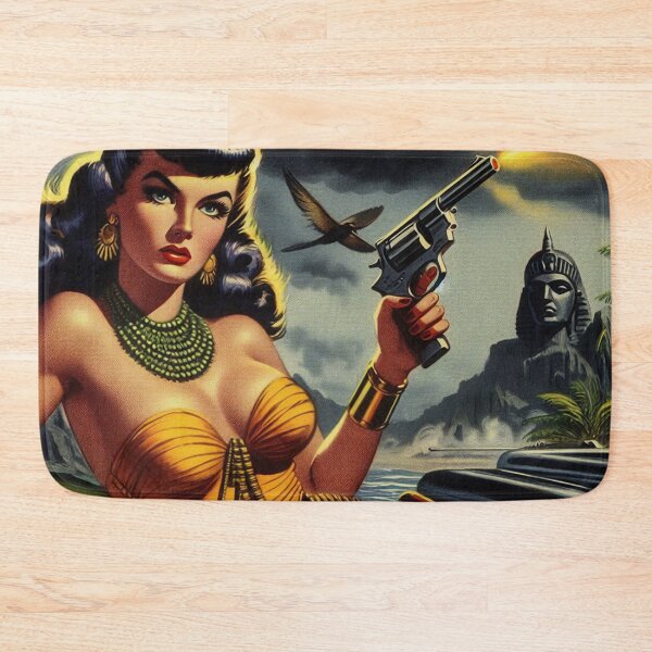 Item preview, Vintage Action Pulp Girl designed and sold by PulpVintage.