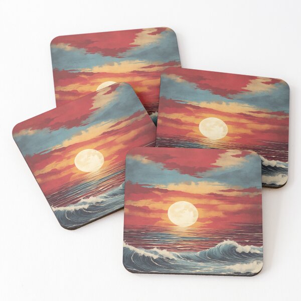Item preview, Tubular Horizon: Capturing the Power in a Minimalist Beach Design designed and sold by RedArtG09.
