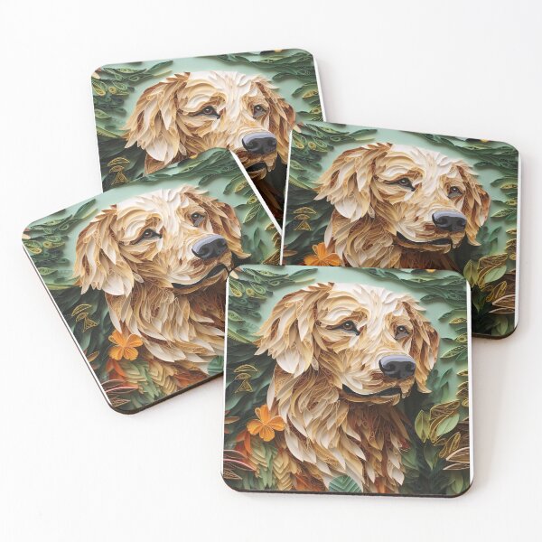 Item preview, Golden Retriever Quilled Paper Art designed and sold by global-designz.