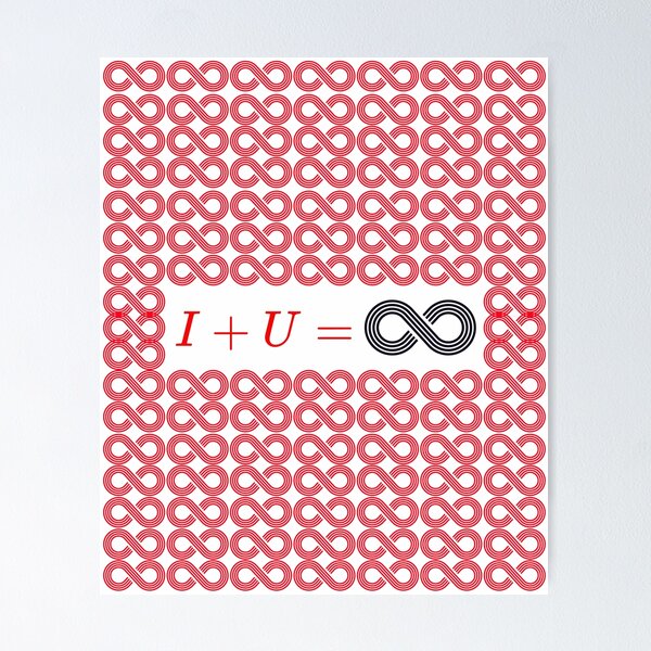 Item preview, I plus u equal infinity love Valentines ,brafdesign designed and sold by Brafdesign.
