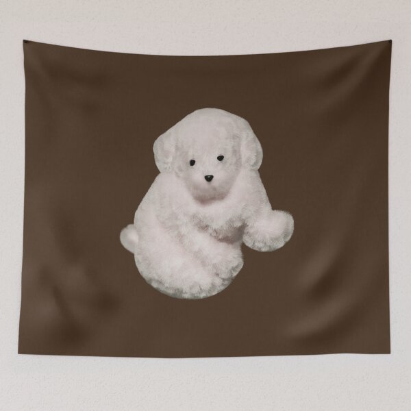 Item preview, Cuddly Puppy 3D Illustration - White & Dark Brown designed and sold by OG-Graphics.