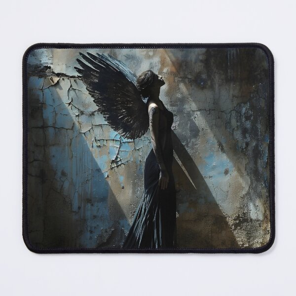 Item preview, Multidimensional gothic angel art print designed and sold by dcrc.