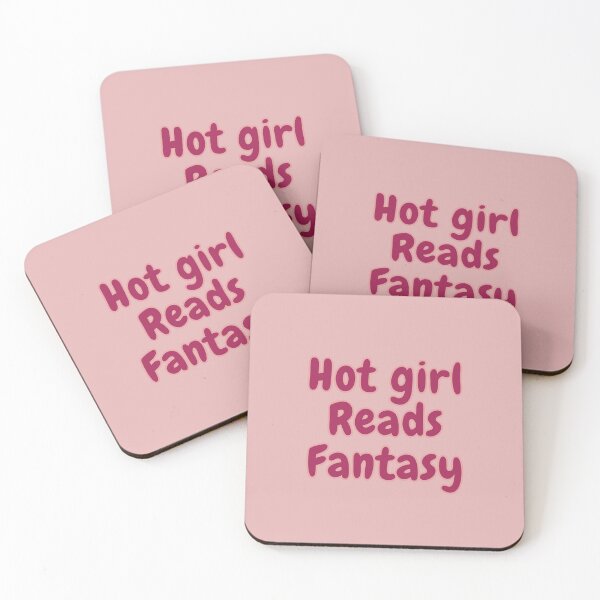 Item preview, Hot Girl Reads Fantasy Mulberry Pink Book Lover Sayings designed and sold by BookishSerena.