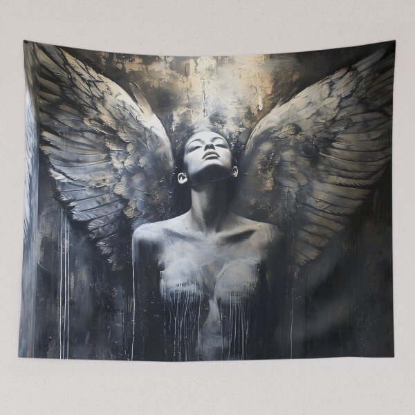 Item preview, Multidimensional gothic angel art print designed and sold by dcrc.