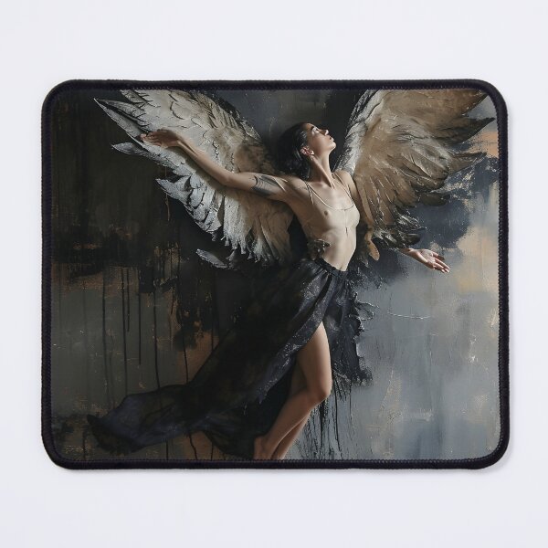 Item preview, multidimensional gothic angel art print designed and sold by dcrc.