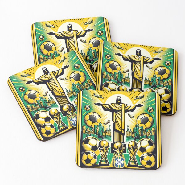 Item preview, Brazil Football Soccer Artwork designed and sold by ArtfulMiller.