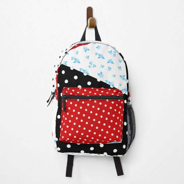 Item preview, Red, White, Black, Polka Dots with Blue designed and sold by Rebel Gurl.