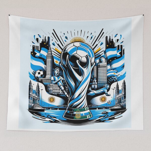 Item preview, Argentina Football Soccer Artwork designed and sold by ArtfulMiller.