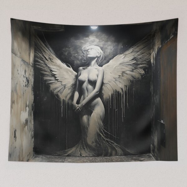 Item preview, multidimensional gothic angel art print designed and sold by dcrc.