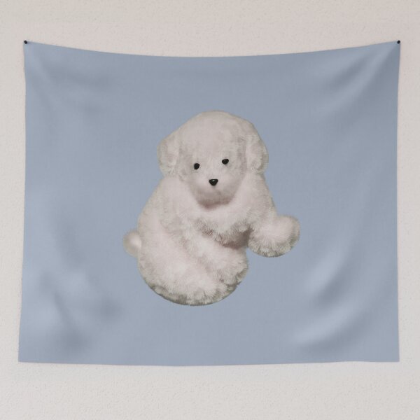 Item preview, Cuddly Puppy 3D Illustration - White & Bluish Gray designed and sold by OG-Graphics.
