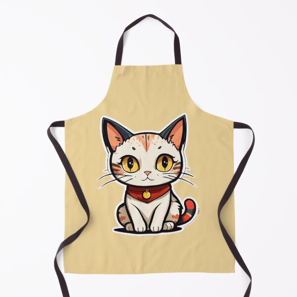 Item preview, Cute Japanese cat, a white cat with various colored stripes designed and sold by Unlimited-Store.