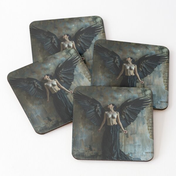 Item preview, impresión de arte ángel gótico multidimensional designed and sold by dcrc.