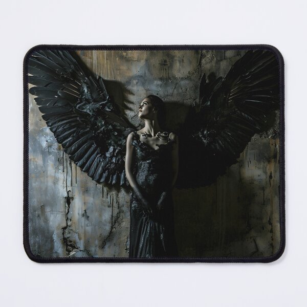 Item preview, multidimensional gothic angel art print designed and sold by dcrc.