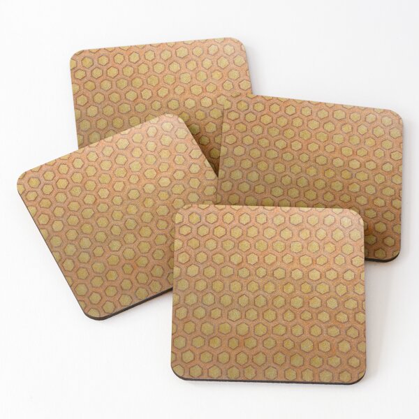 Item preview, Yellow Hexagon Pattern  designed and sold by ArtReaching.