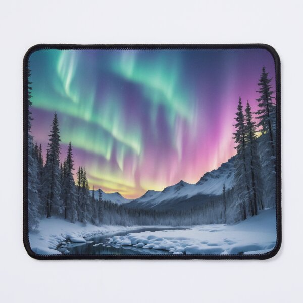 Item preview, Aurora Majesty: Enchanting Snowscape under the Starry Night Sky designed and sold by RedArtG09.