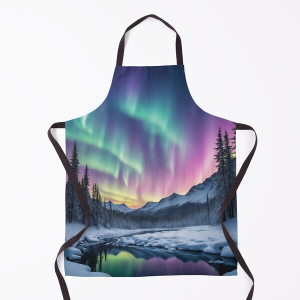 Item preview, Aurora Majesty: Enchanting Snowscape under the Starry Night Sky designed and sold by RedArtG09.