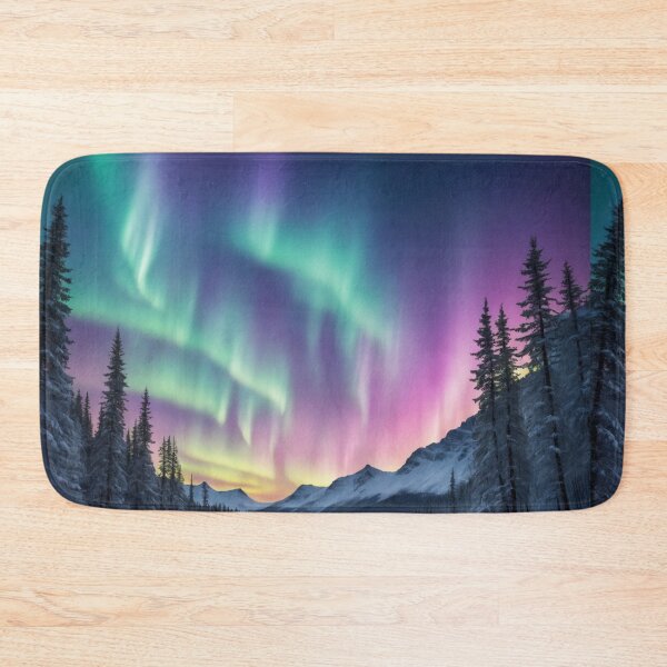 Item preview, Aurora Majesty: Enchanting Snowscape under the Starry Night Sky designed and sold by RedArtG09.