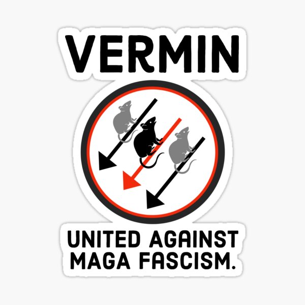 Vista previa del artículo con la obra «Vermin United contra MAGA», diseñado y vendido por Rachel the Artist .