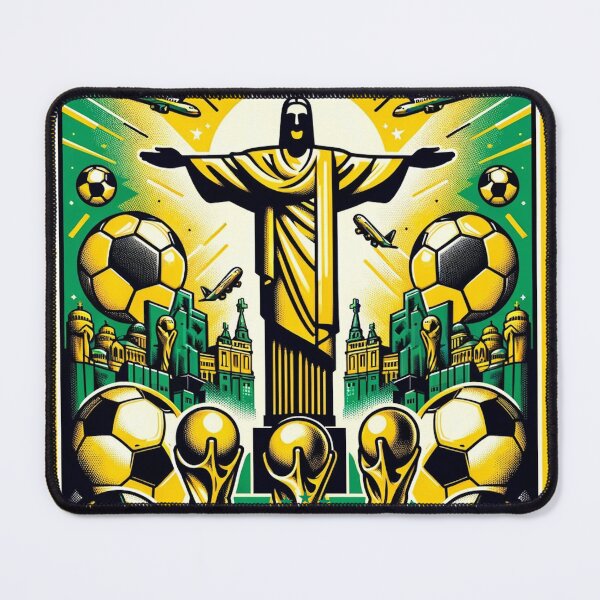 Item preview, Brazil Football Soccer Artwork designed and sold by ArtfulMiller.